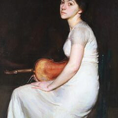 Frederick A. Bosley Oil on Canvas “The Violinist”