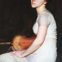 Frederick A. Bosley Oil on Canvas “The Violinist”