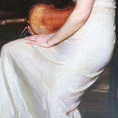 Frederick A. Bosley Oil on Canvas “The Violinist”