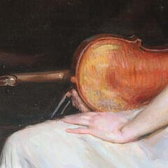 Frederick A. Bosley Oil on Canvas “The Violinist”