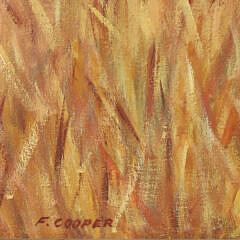 Faith Cooper Oil on Canvas “Gold and Blue Surfside”