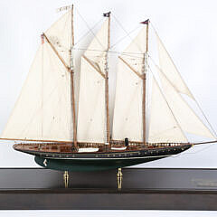 Cased Model of the 1903 3-Masted Schooner Yacht “Atlantic”