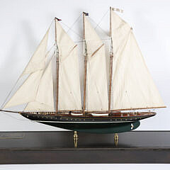 Cased Model of the 1903 3-Masted Schooner Yacht “Atlantic”