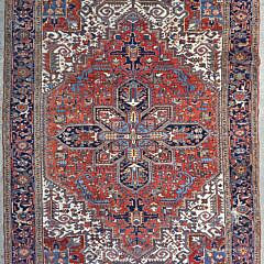 Vintage Hand Knotted Heriz Carpet
