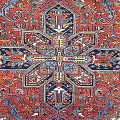 Vintage Hand Knotted Wool Heriz Oriental Carpet, circa 1930s