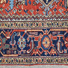 Vintage Hand Knotted Wool Heriz Oriental Carpet, circa 1930s