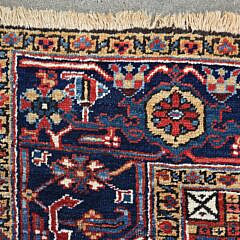 Vintage Hand Knotted Wool Heriz Oriental Carpet, circa 1930s