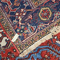 Vintage Hand Knotted Wool Heriz Oriental Carpet, circa 1930s