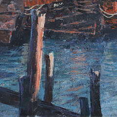 Cheslie D’Andrea Oil on Board “Gloucester Harbor”