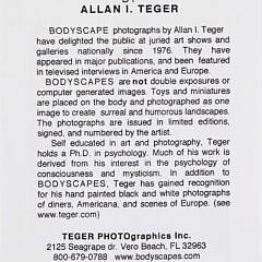 Collection Of 12 Allan Teger Limited Edition Black And White “Bodyscapes”