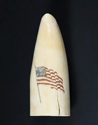 2-5523 Scrimshaw Tooth American Flag A 9955_2 JPG