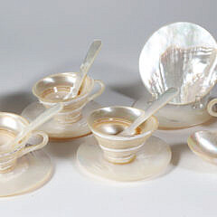 Vintage Set Of Four Mother Of Pearl Cups