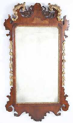 2-5551 Mahogany Chippendale Mirror A 8146 JPG