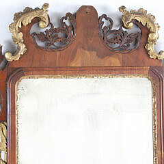 Chippendale Carved Mahogany Parcel Gilt Mirror, 18th Century