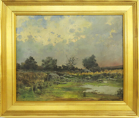 2-5572 Willard Leroy Metcalf Oil Landscape A IMG_8171