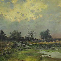 Willard Leroy Metcalf Oil on Canvas “Landscape”