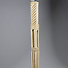 Whaler Made Turks Head Knot Grip Walking Stick, 19th Century