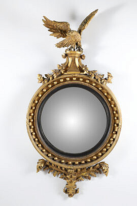 20-4936 Regency Gilt Convex Mirror A