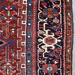 Vintage Hand Knotted Wool Heriz Oriental Carpet, circa 1930