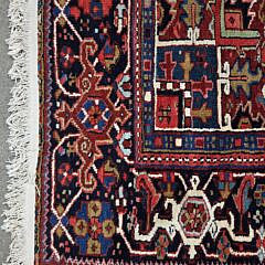 Vintage Hand Knotted Wool Heriz Oriental Carpet, circa 1930
