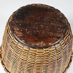 Round Open Swing Handle Nantucket Basket, 19th Century