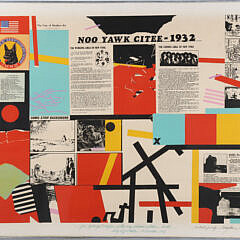 Richard Marshall Merkin 1969 "Noo Yawk Citee - 1932" Screen Print