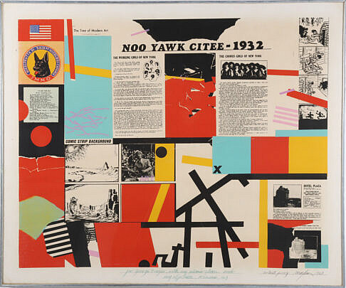 Richard Marshall Merkin 1969 "Noo Yawk Citee - 1932" Screen Print