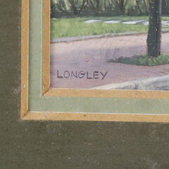 Pat Longley Watercolor On Paper “Portrait of 94 Main and the Hadwen House”