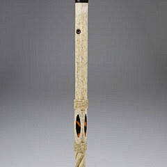 Whaler Made Octagonal Crown Walking Stick, mid 19th Century