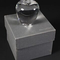 Signed Steuben Crystal Apple With Original Box