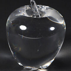 Signed Steuben Crystal Apple with Original Box