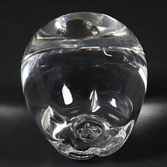 Signed Steuben Crystal Apple with Original Box