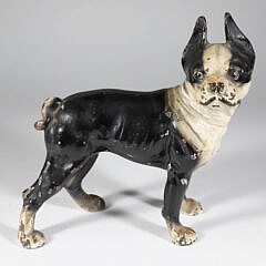 Cast Iron Boston Terrier Door Stop