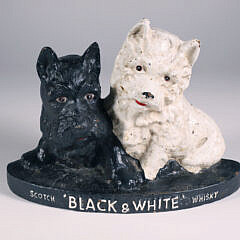 Cast Iron Painted Scotty Dog Door Stop
