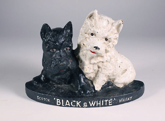 Cast Iron Painted Scotty Dog Door Stop