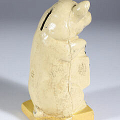 Cast Iron Painted “Thrifty Pig” Still Bank