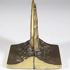 Brass Clipper Ship Bookends