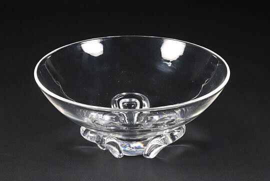 Signed Steuben Clear Glass Floret Bowl