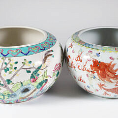Two Chinese Famille Rose Porcelain Bowls