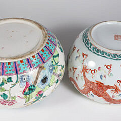Two Chinese Famille Rose Porcelain Bowls