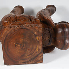 Tropical Wood Carved Elephant Garden Stool