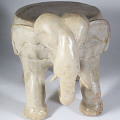 Carved Elephant Garden Stool – Side Table