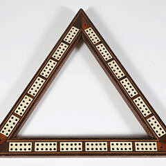 Antique Sailor Made Triangular Cribbage Board