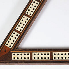 Antique Sailor Made Triangular Cribbage Board