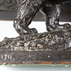Pair Paul Herzel “Bear and Bull” Bookends, circa 1922