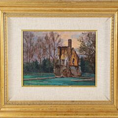 29-4000 Louis Guarnaccia Oil on Canvas Minster Lovel Hall Runs A 7638 JPG