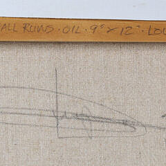 Louis Guarnaccia Oil on Canvas Landscape “Minster Lovell Hall Ruins”