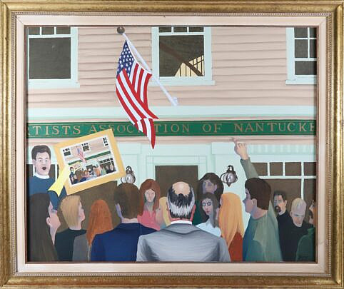 Grazzo Oil On Canvas "Wet Paint Auction - October 11, 1998"