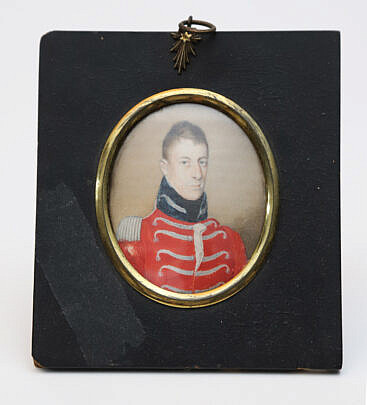 Stuart Ers Rins - London Miniature Military Portrait, 19th Century
