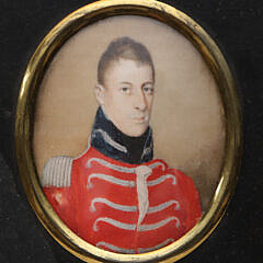 Stuart Ers Rins – London Miniature Military Portrait, 19th Century